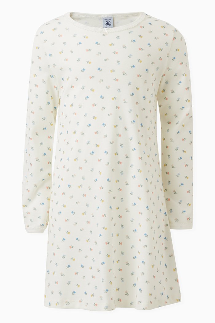 Floral Nightdress in Cotton, Multicolour