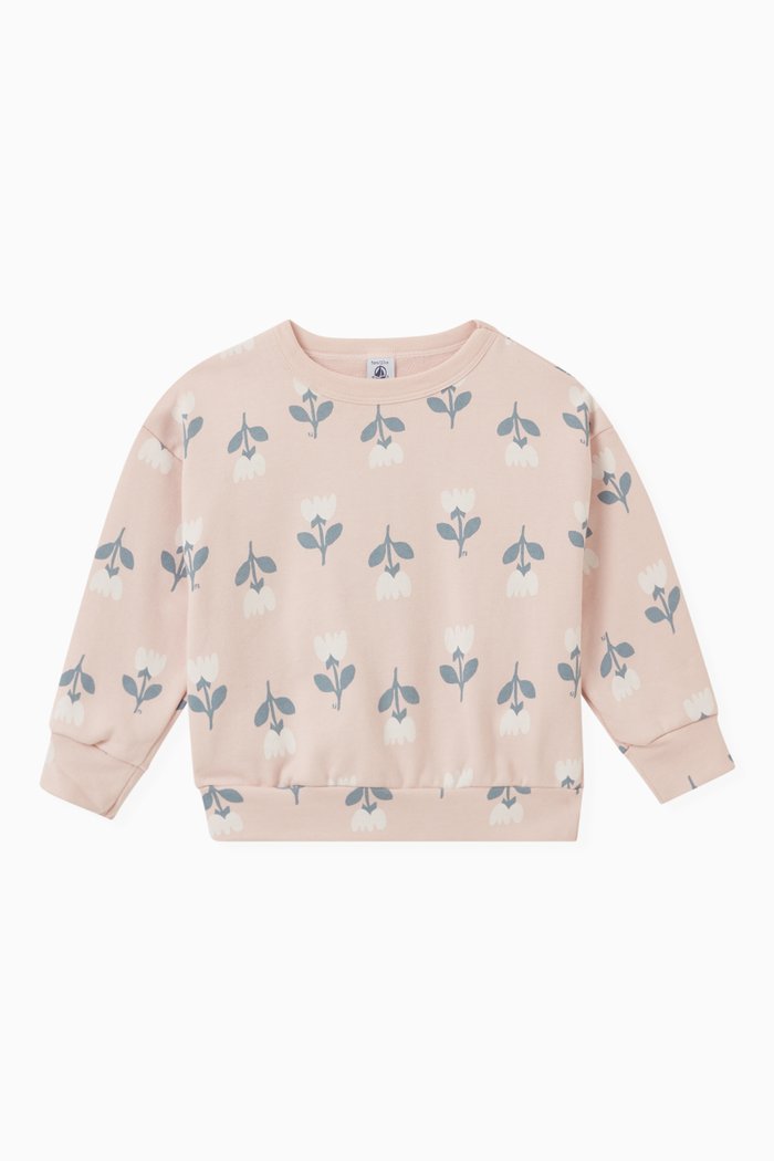 

Floral Sweatshirt in Cotton Fleece, Multicolour