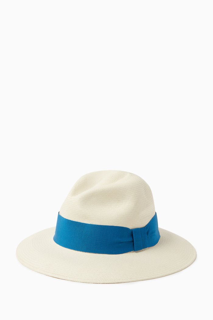 

Rafael Panama Hat in Toquilla Straw, Blue