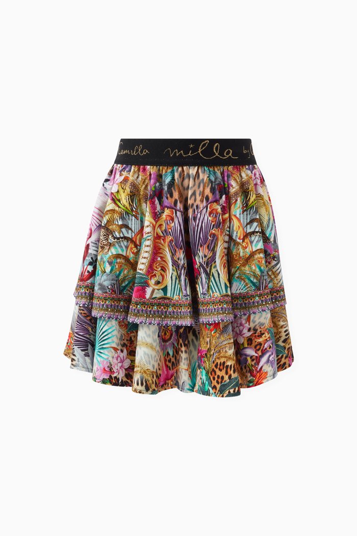 

Logo Skirt in Cotton, Multicolour