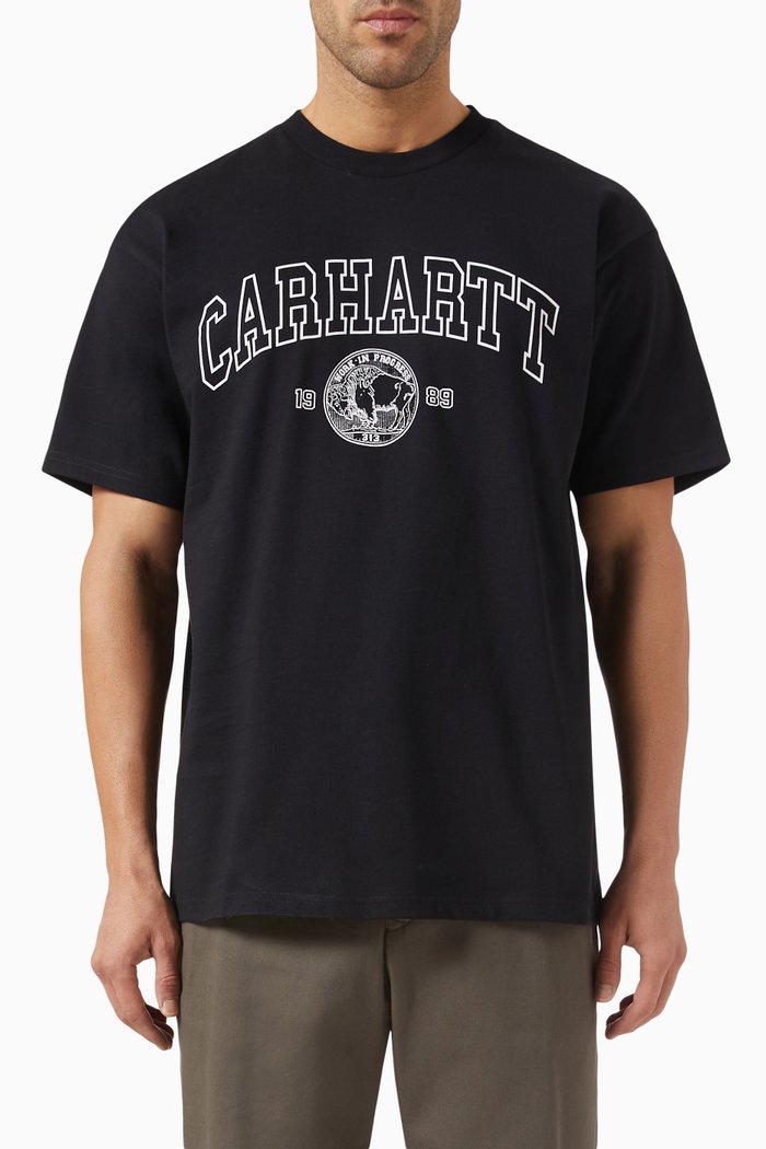 

Coin Logo T-shirt in Cotton Jersey, Black