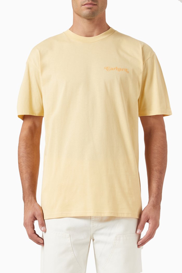 

Fez Logo-print T-shirt in Organic Cotton, Yellow