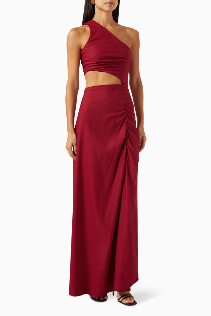 

Sakura Dress in Viscose Blend, Red