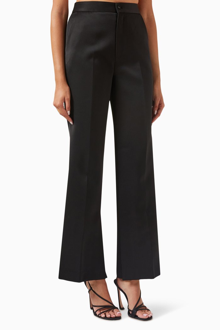 

Keelin Straight Pants in Scuba Crepe, Black