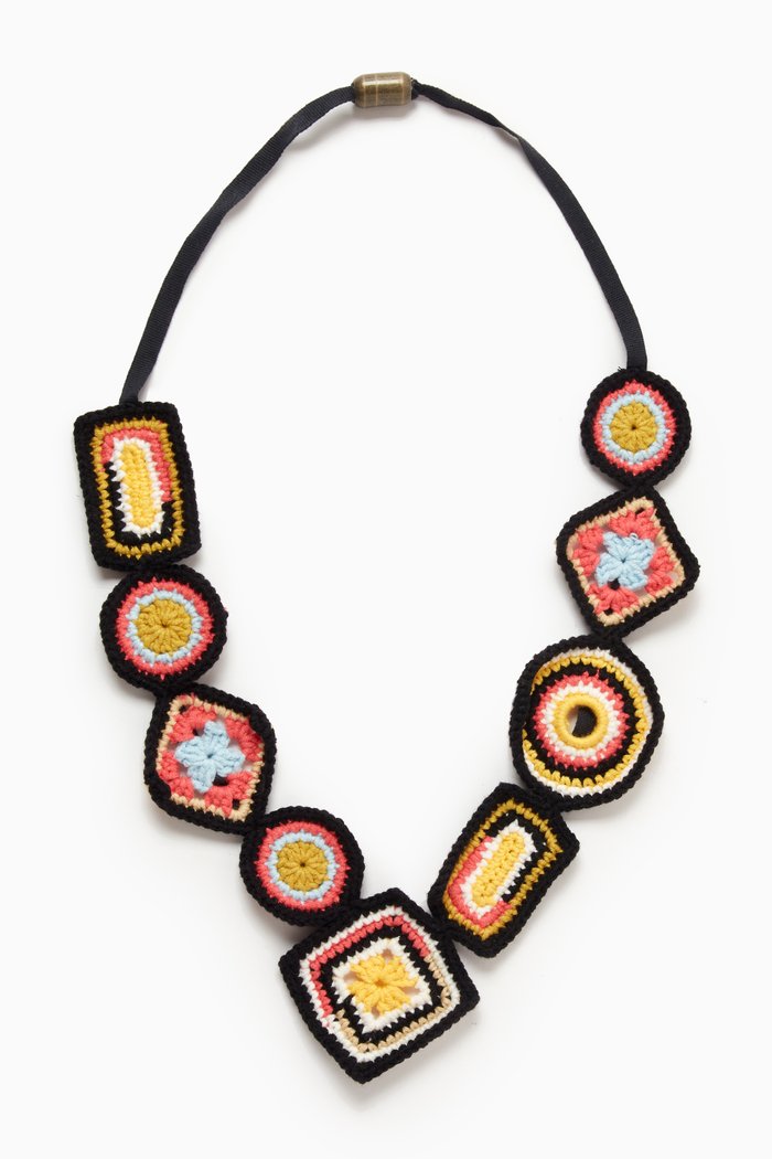 

Ugo Stacked Crochet Necklace, Multicolour