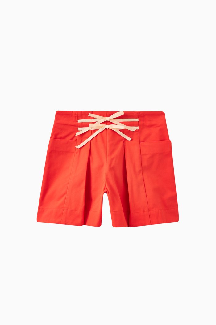 Stella Walking Shorts in Cotton, Red