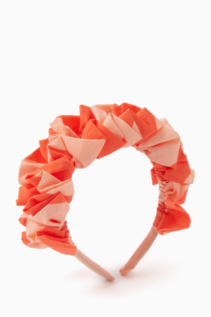 

Stella Two-toned Flounce Headband, Orange