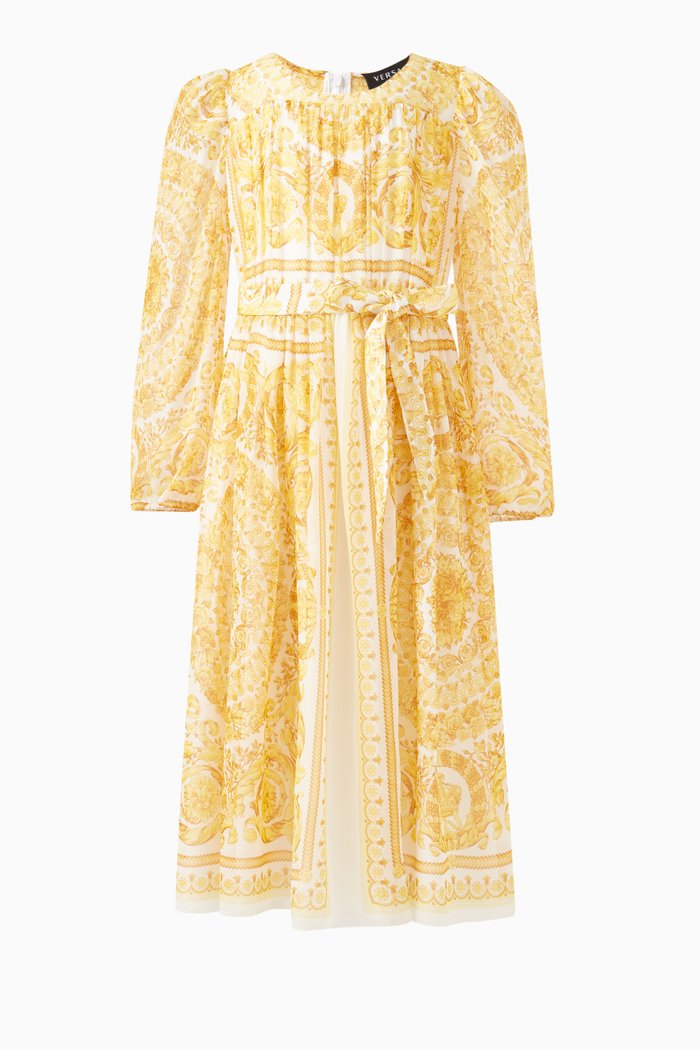 

Barocco Print Midi Dress in Polyester, Multicolour