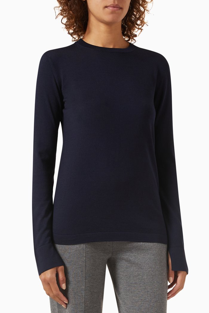 

Ventotene Sweater in Silk-blend Knit, Blue