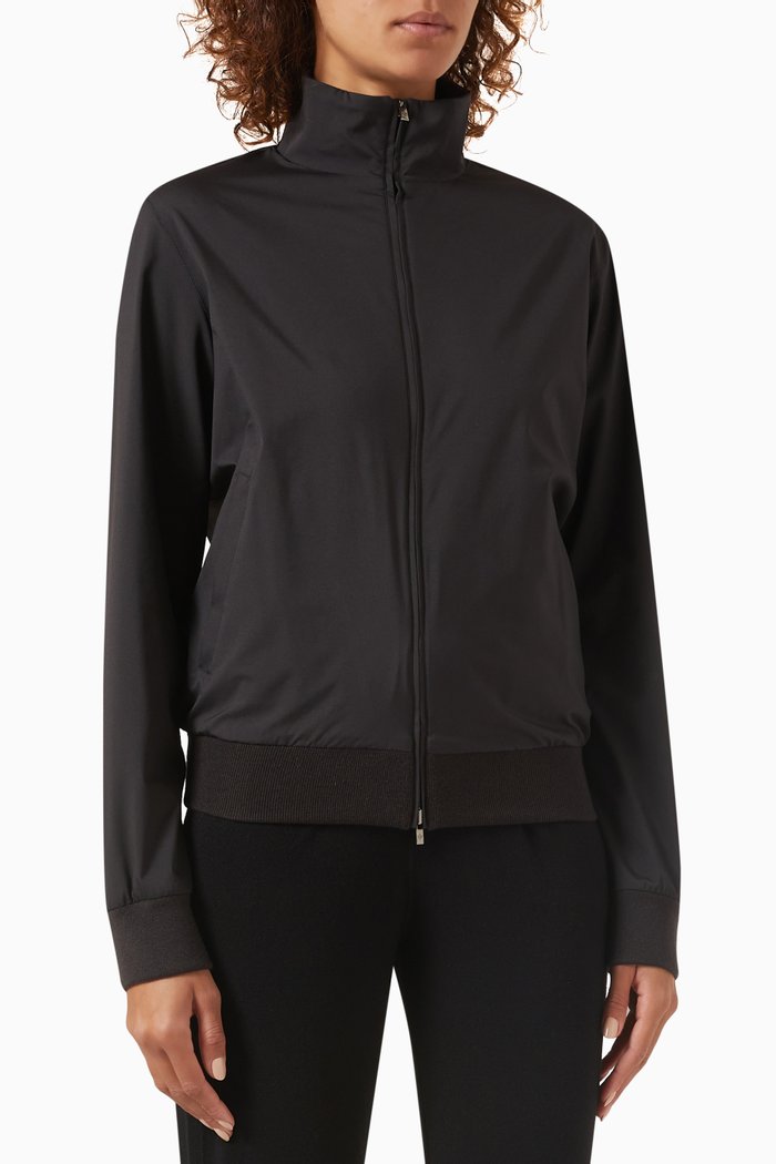 Reversible Bomber Jacket in Windmate® & Cashmere, Blue