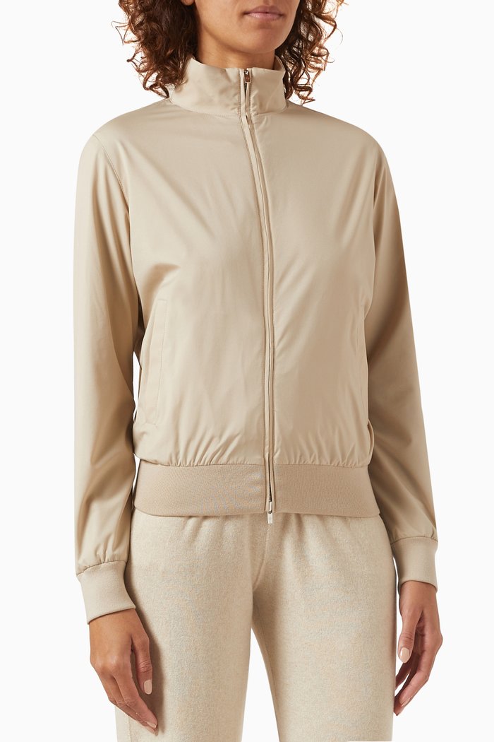 

Reversible Bomber Jacket in Windmate® & Cashmere, Neutral