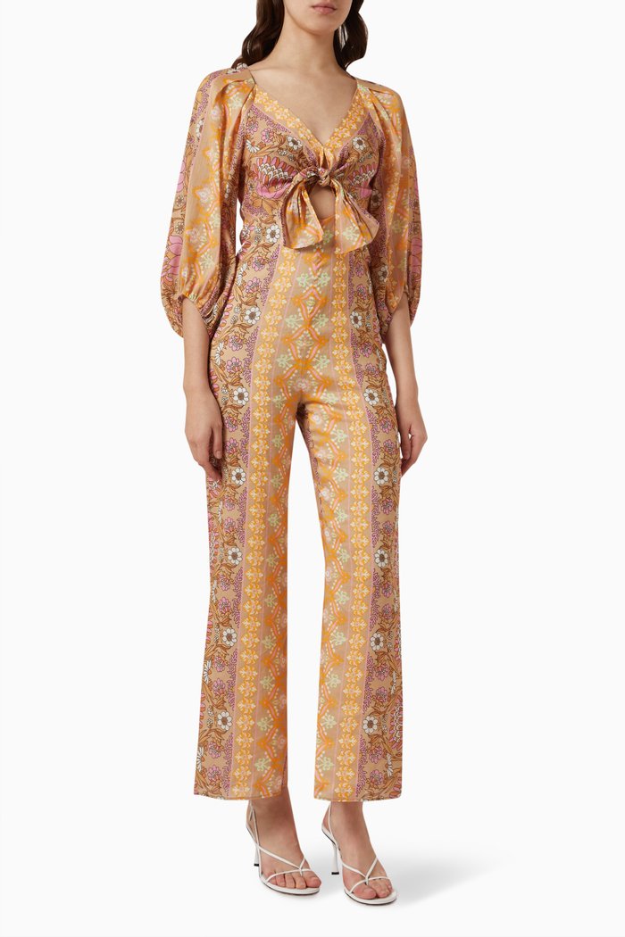 

Dieppe Printed Jumpsuit in Viscose-blend, Neutral