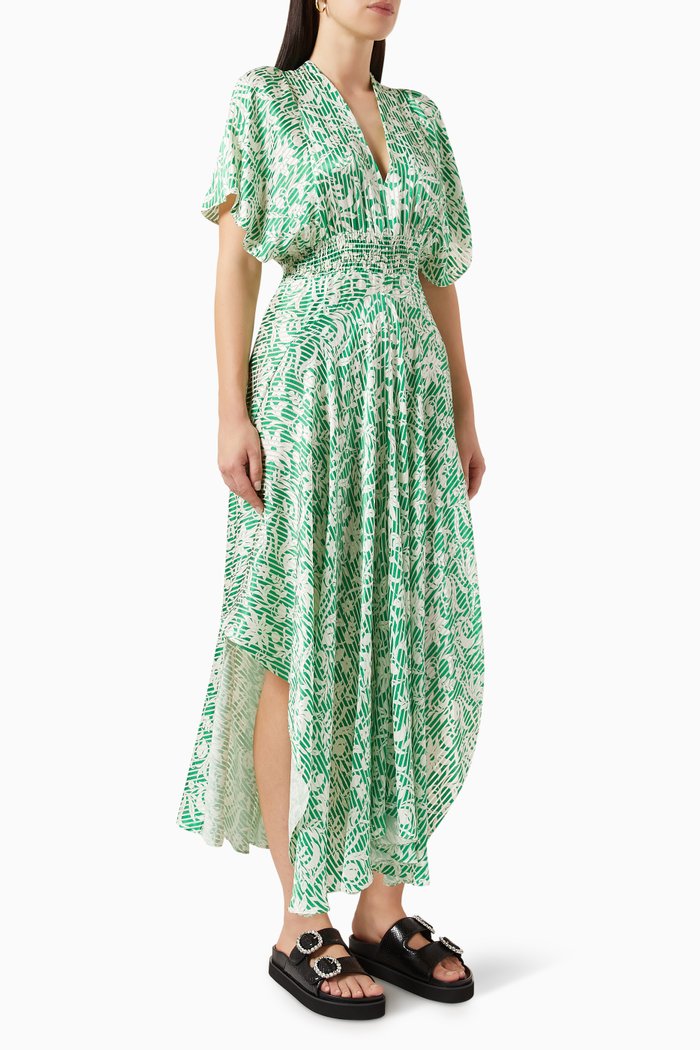 

Racheliqua Dress in Satin, Green