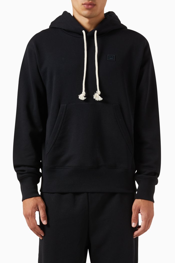 

Fairah Hooded Sweatshirt in Cotton, Black