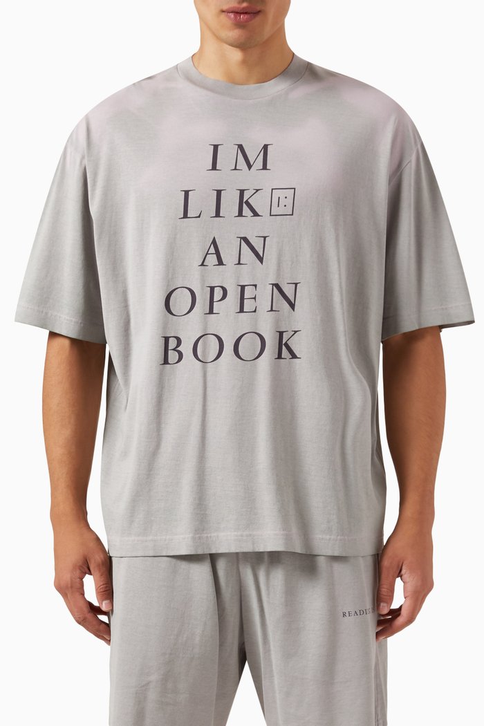 

Heat Reactive Print T-shirt in Cotton, Grey