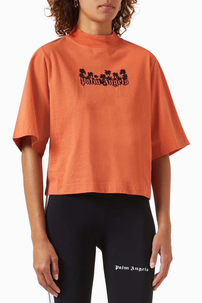 

Logo Fitted T-shirt in Jersey, Brown