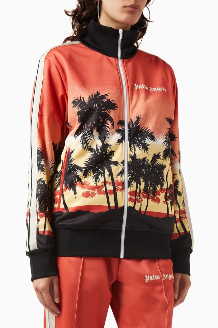Exclusive Degrade Palms Track Jacket, Orange