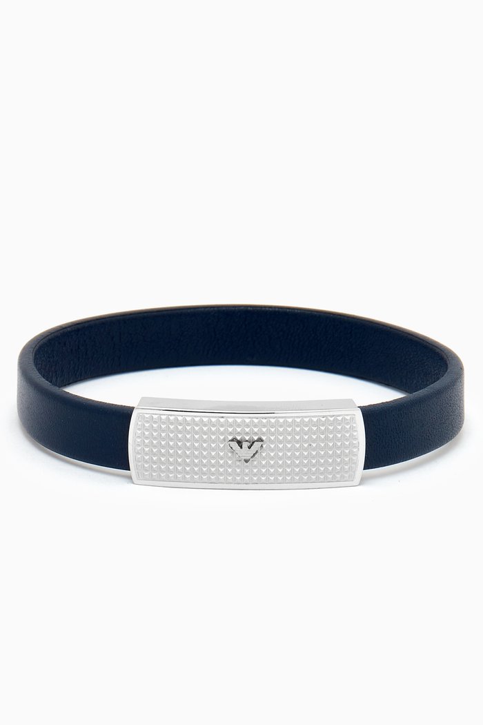 Key Basics Bracelet in Leather, Black