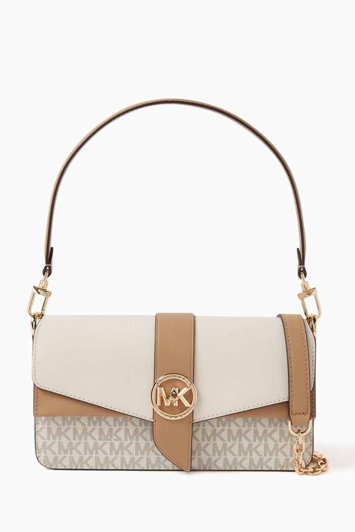 Medium Greenwich Convertible Shoulder Bag in Leather, Multicolour