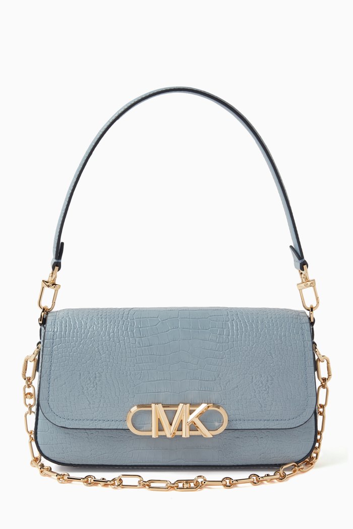 

Medium Parker Convertible Shoulder Bag in Leather, Blue