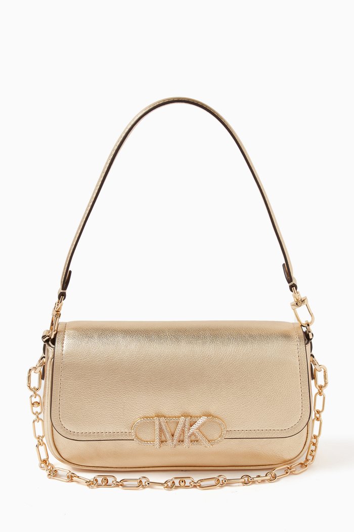 

Medium Parker Convertible Shoulder Bag in Leather, Gold