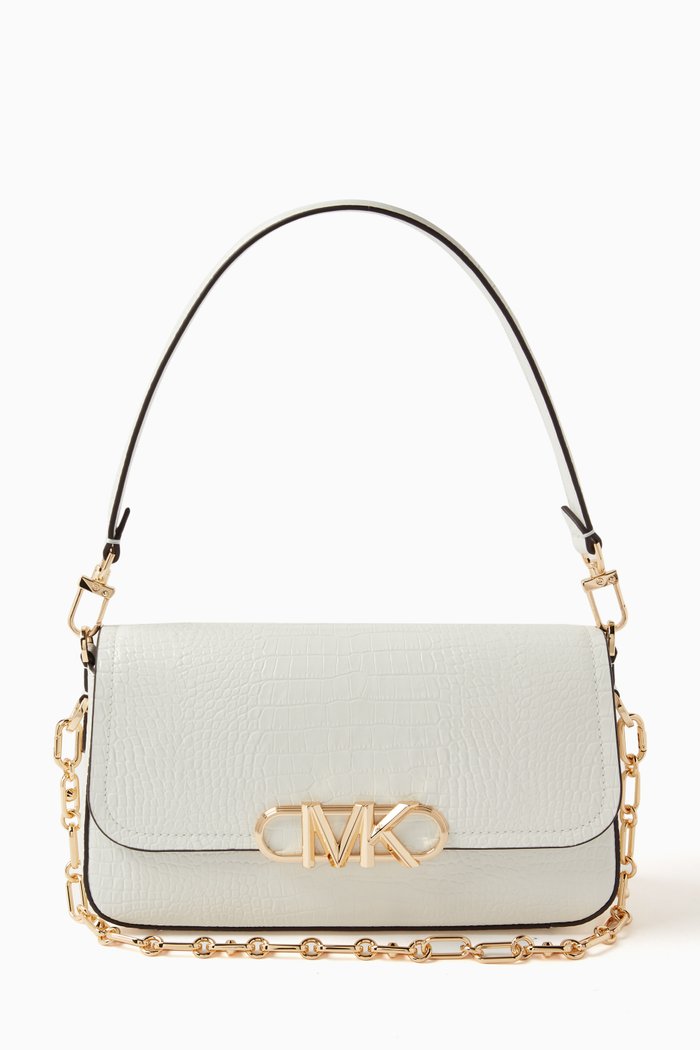 

Medium Parker Convertible Shoulder Bag in Leather, White