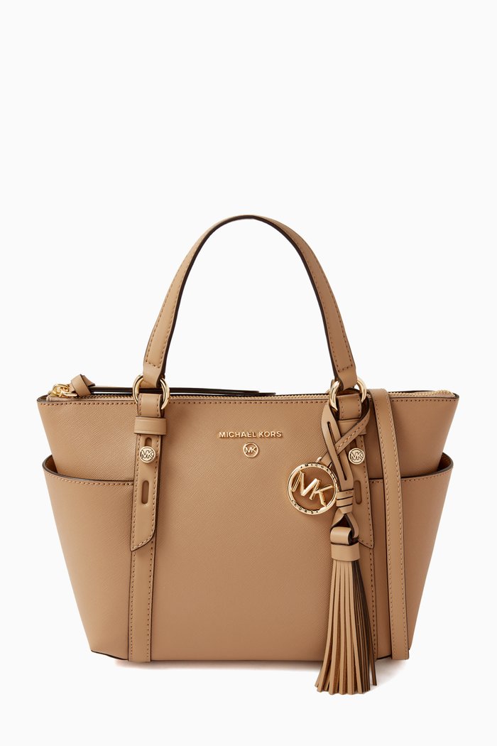 

Small Sullivan Zip Convertible Tote Bag in Leather, Brown
