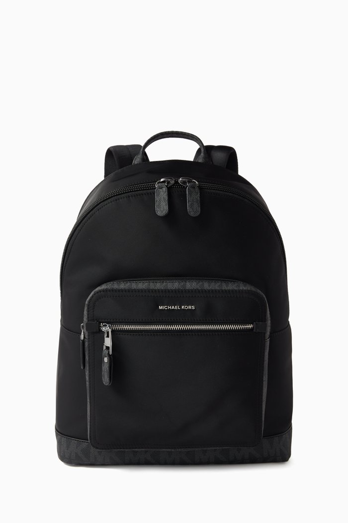 

Brooklyn Commuter Backpack in Nylon & Canvas, Black