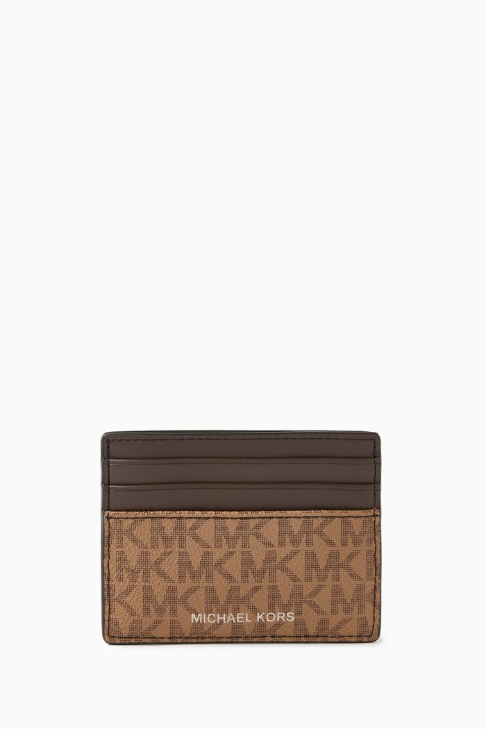 

Greyson Tall Card Case in Logo-print Canvas, Yellow