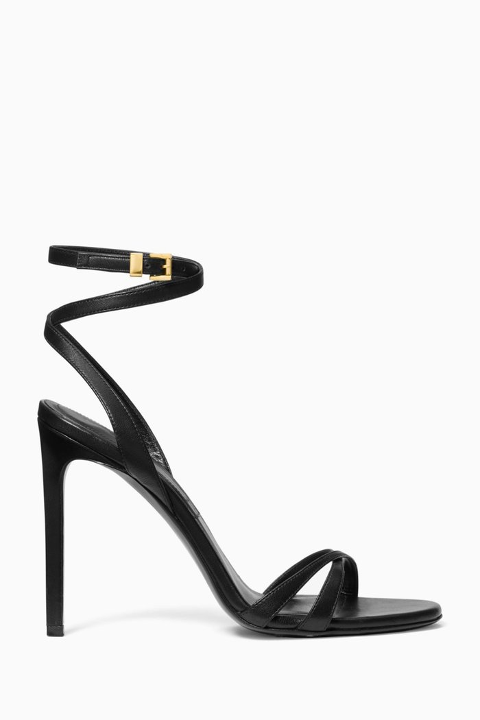 

Chrissy Runway Sandals in Leather, Black