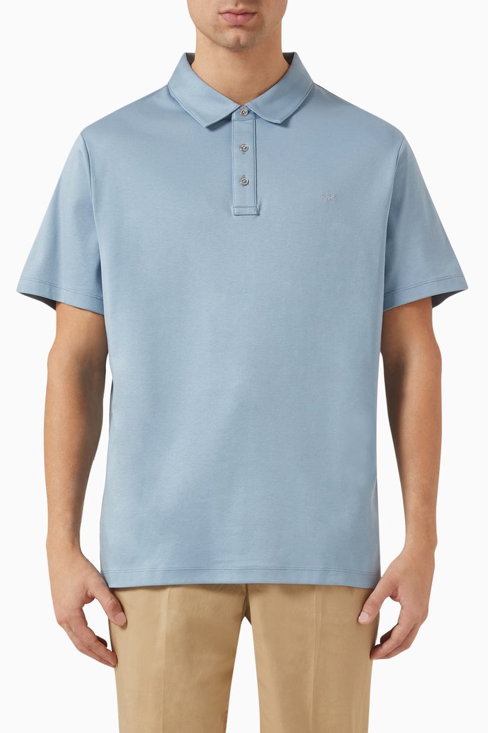 

Logo Polo Shirt in Cotton, Blue