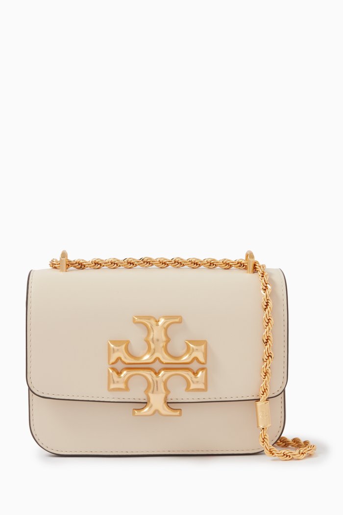 

Small Eleanor Convertible Shoulder Bag in Leather, Neutral