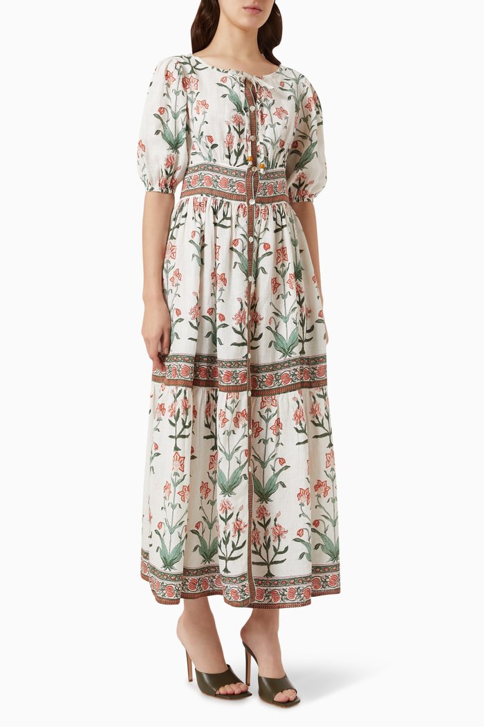 

Camilla Dress in Linen, Multicolour