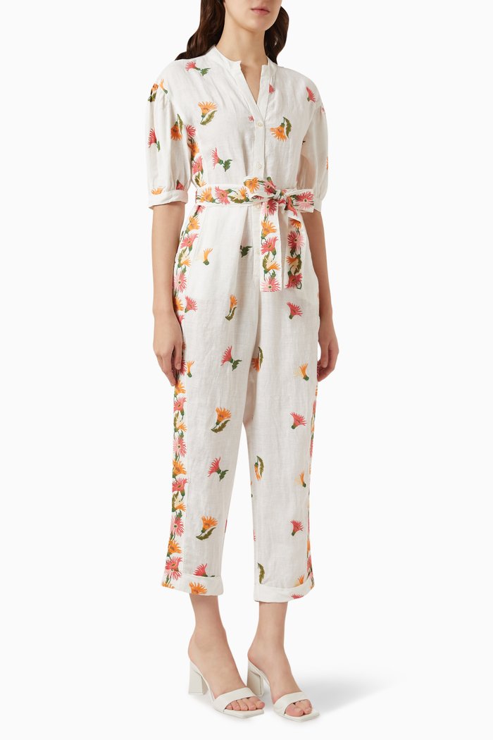 

Jaya Jumpsuit in Linen, Neutral