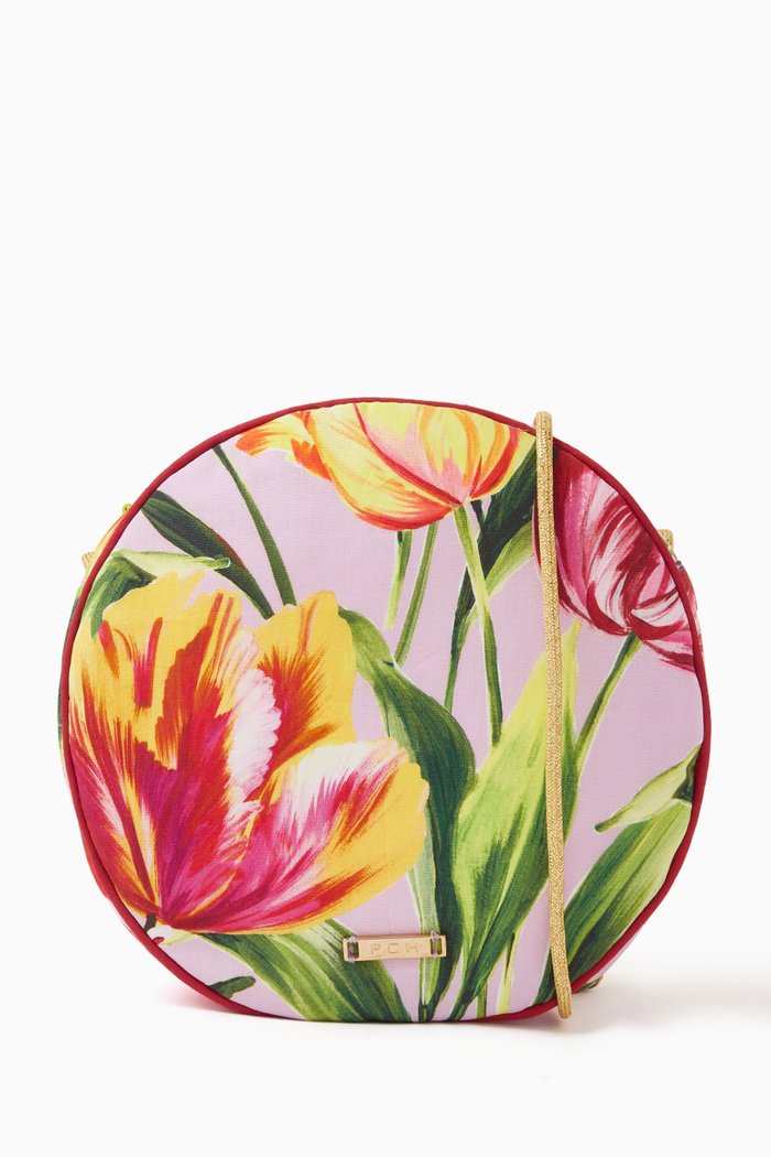 

Dalene Tulip Print Bag in Cotton, Multicolour