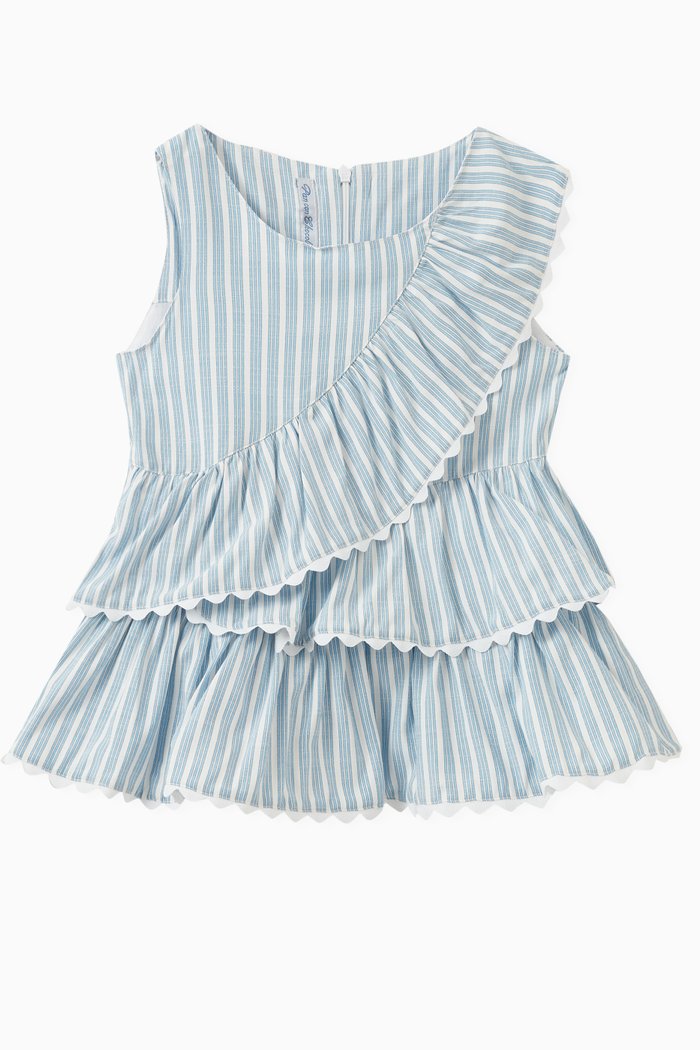 

Estrella Striped Blouse in Cotton, Multicolour
