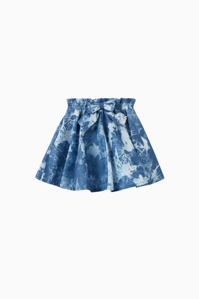 

Eli Tie-Dye Skirt in Polyester, Blue