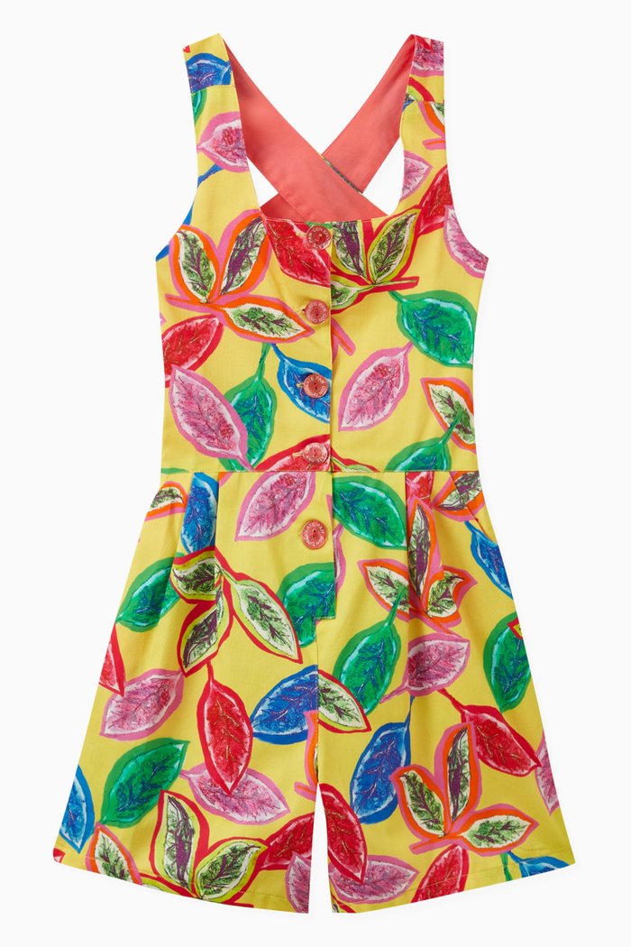 

Francia Floral Print Jumpsuit in Cotton, Multicolour