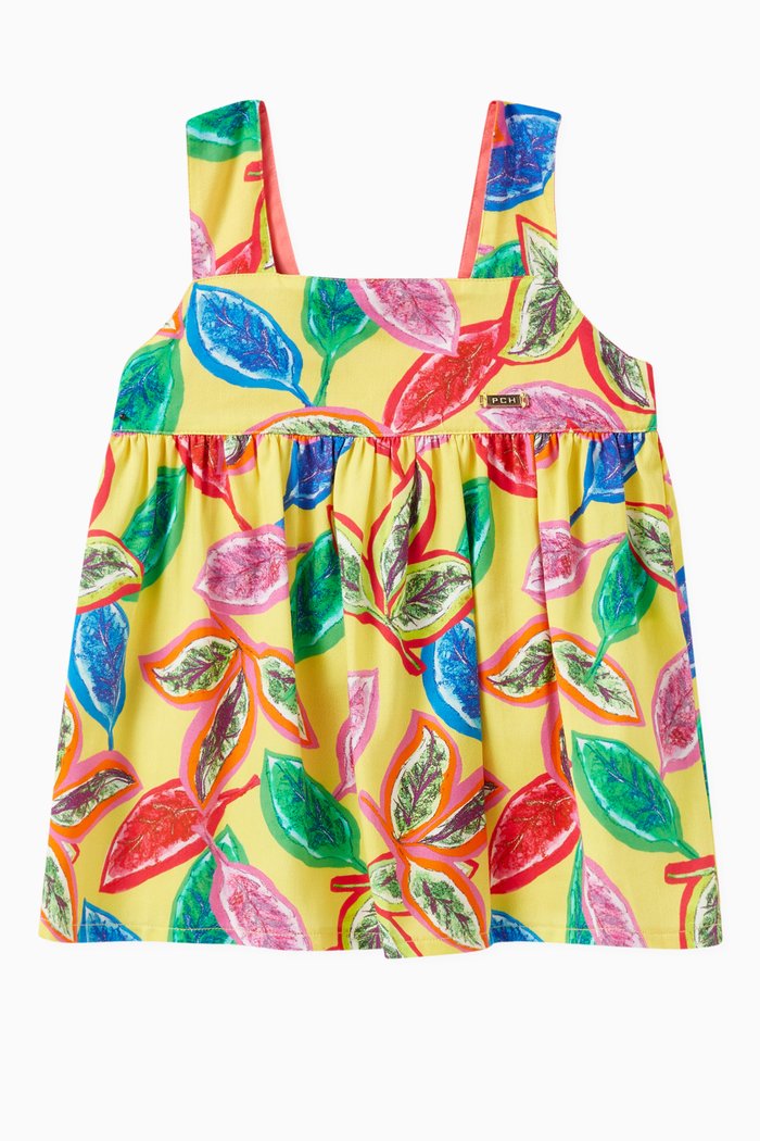 

Fina Floral Print Dress in Cotton, Multicolour