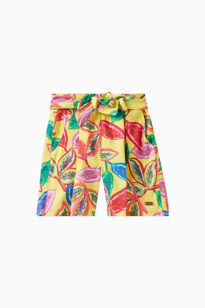 

Faina Floral Print Bermuda Shorts in Cotton, Multicolour