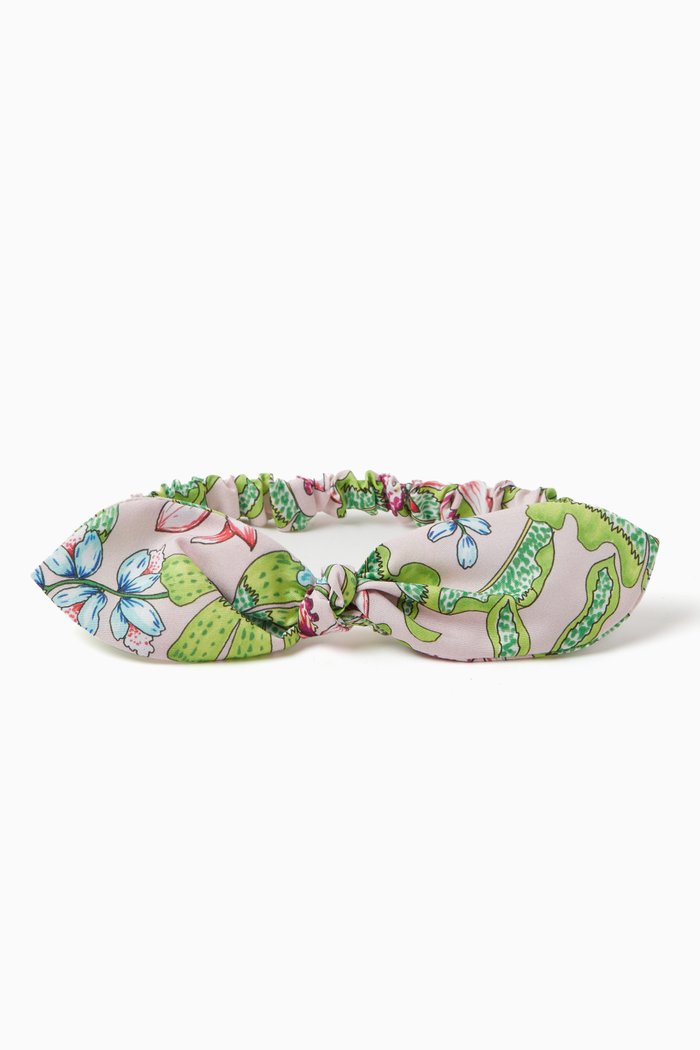 

Wildflower Elasticated Headband in Cotton, Multicolour