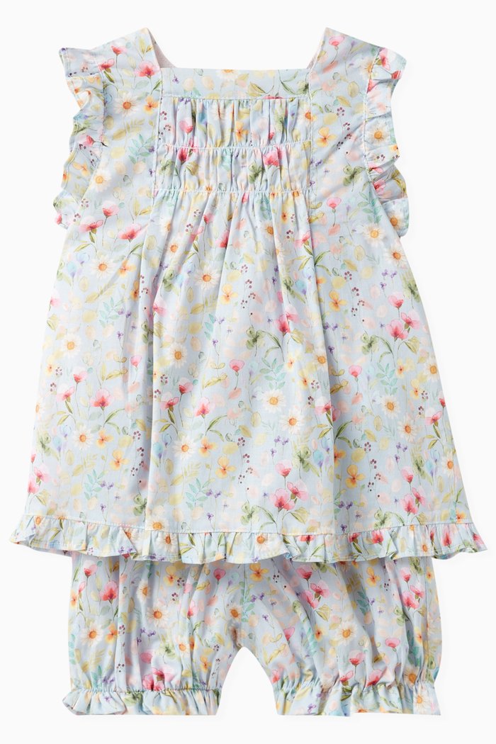 Lea Floral Print Top and Shorts Set, Multicolour