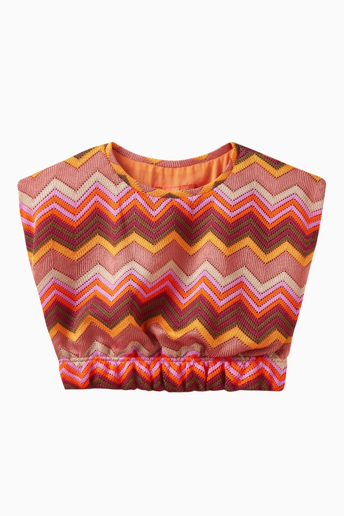 

Nora Zag Zag Knitted T-shirt in Polyester, Multicolour