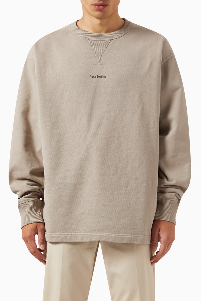 

Logo Stamp Sweatshirt in Organic Cotton, Neutral