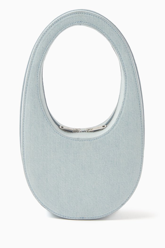 

Mini Swipe Crossbody Bag in Denim, Blue