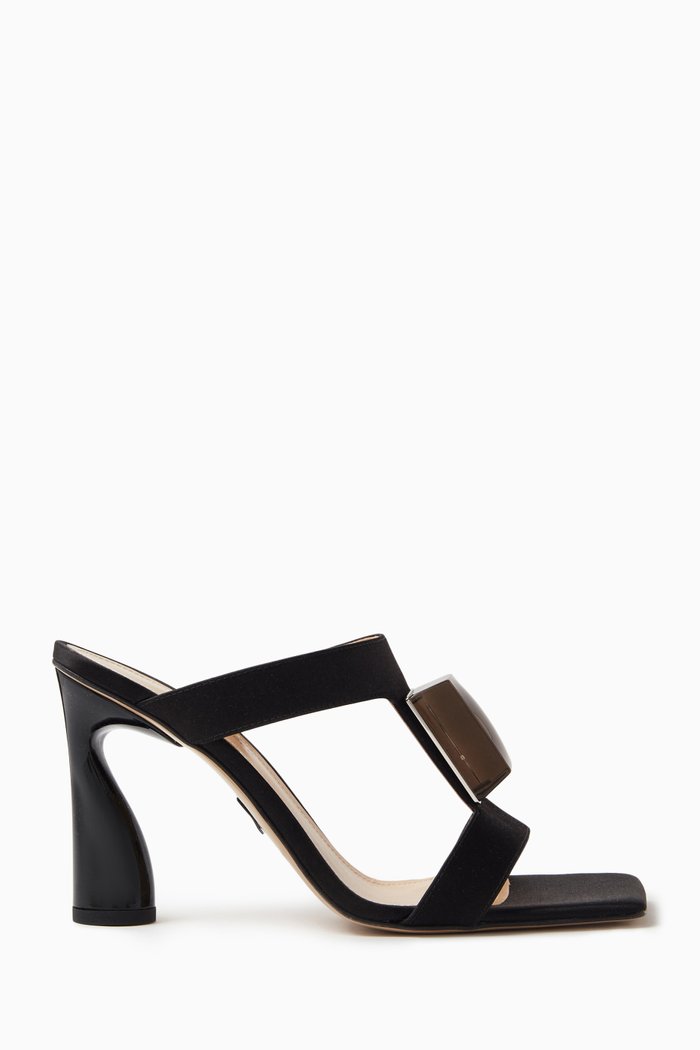

Cube 95 Mules in Satin, Black