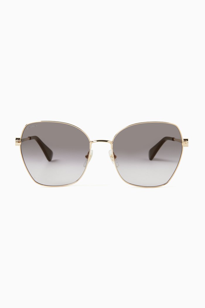 

Cat-eye Sunglasses in Metal, Gold