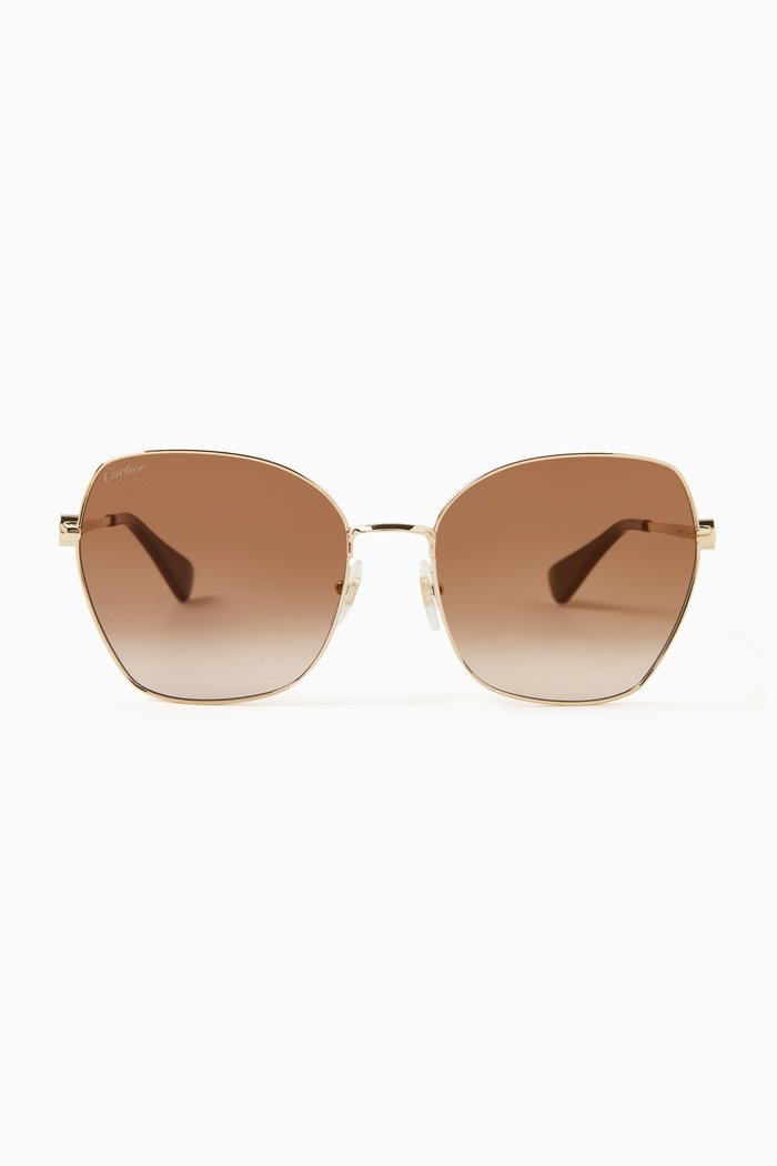 

Trinity Oversized Sunglasses in Metal, Gold