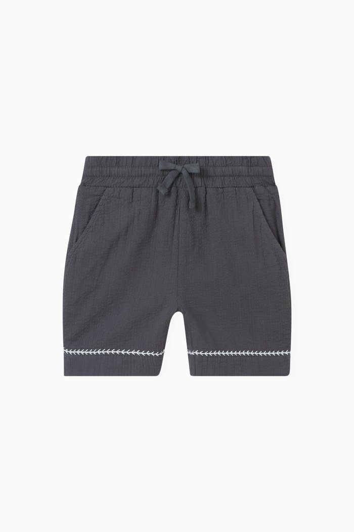Novelty Camp Shorts in Seersucker, Blue