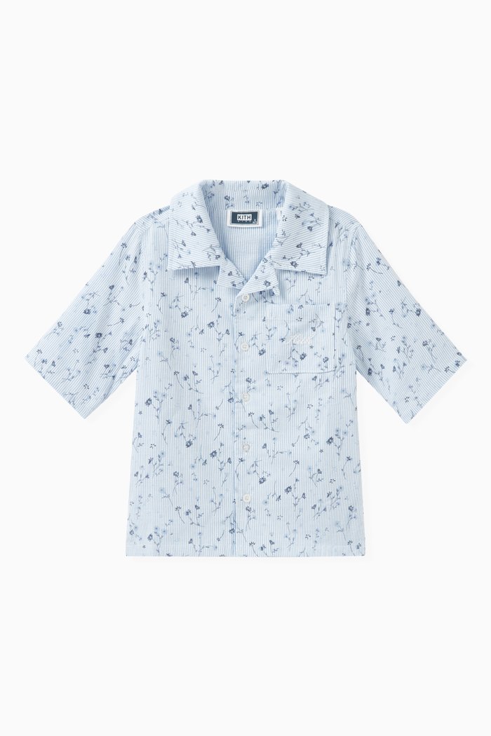 

Camp Printed Shirt in Cotton, Blue